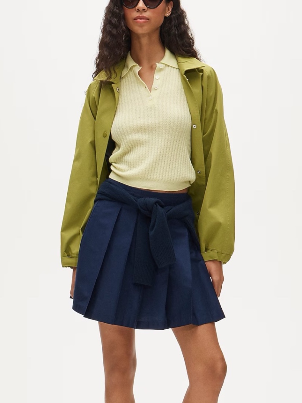 J.Crew NWT Navy Pleated prep mini skirt Sz 6
